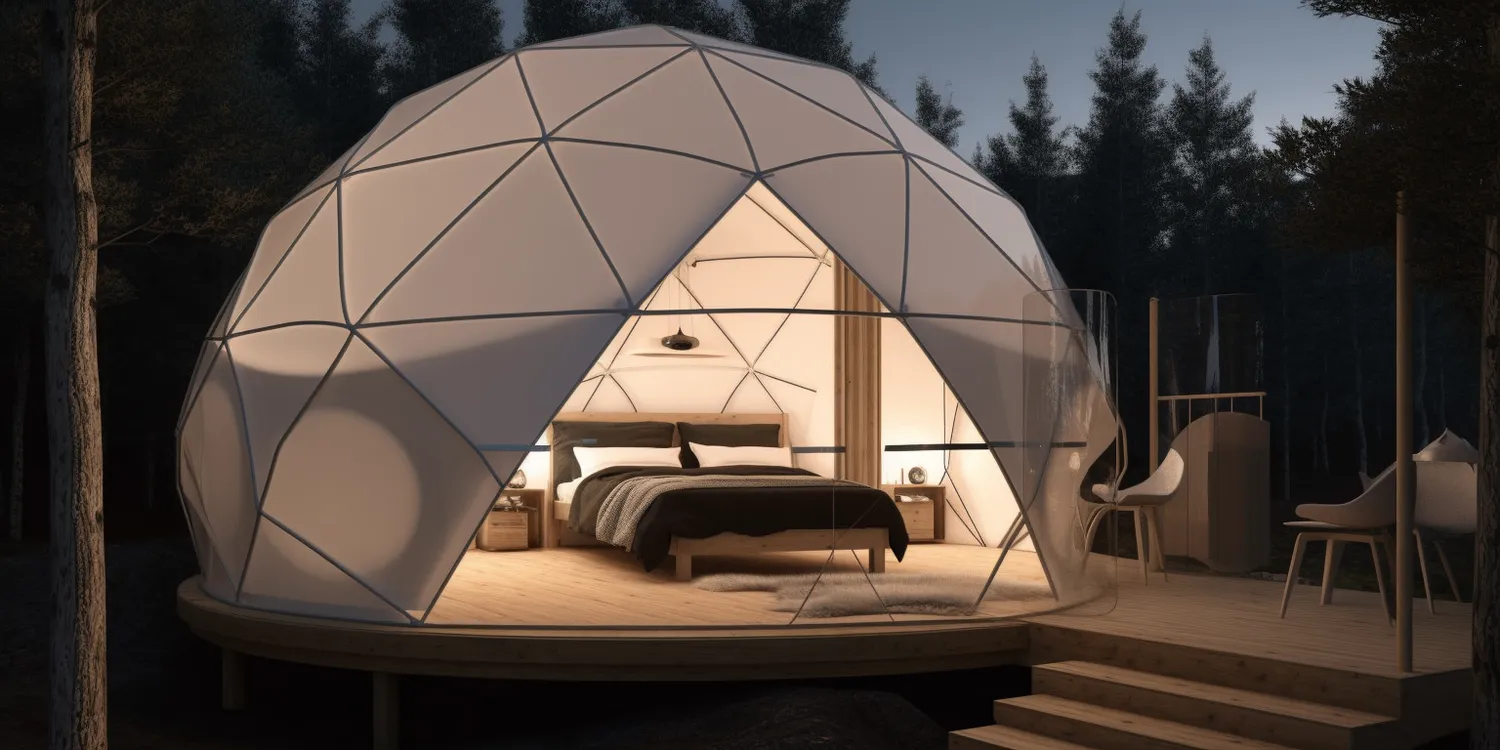 Glamping namiot sferyczny