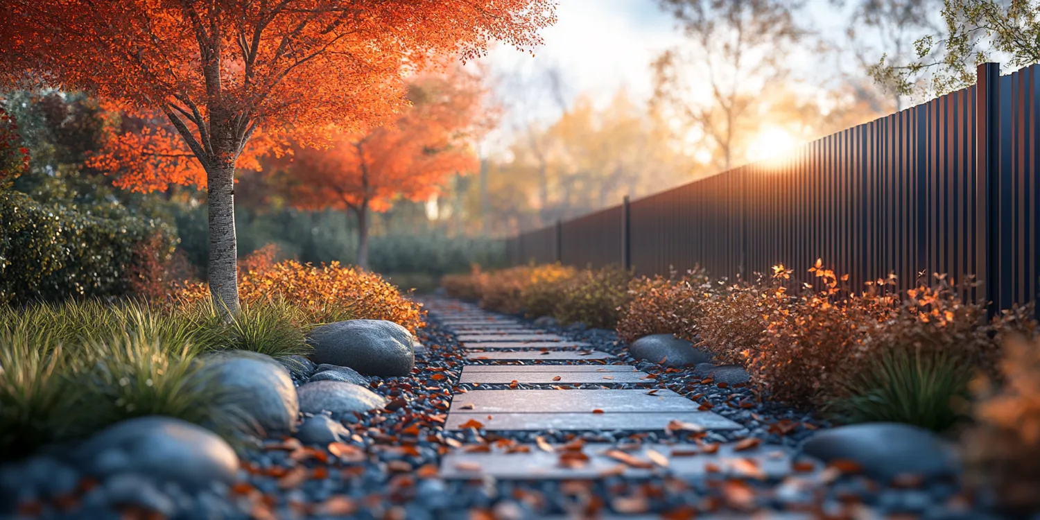 Moderne Gartengestaltung mit Zäunen aus Polen