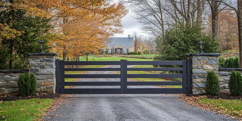 Polnische Metallzäune